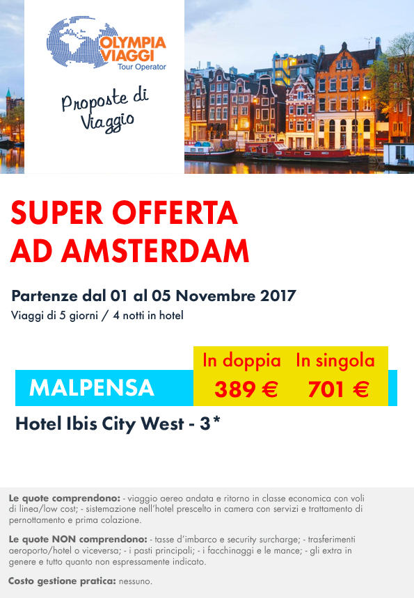Proposte di Viaggio, Super Offerta ad Amsterdam