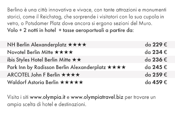 BERLINO - Prenota Volo e Hotel con Olympia Viaggi!