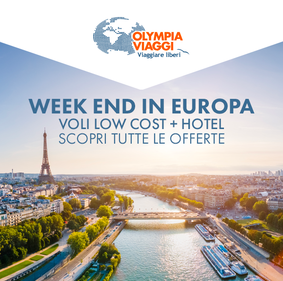 Prenota voli low cost + hotel in Europa con Olympia Viaggi