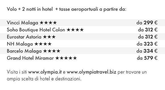 MALAGA - Prenota Volo e Hotel con Olympia Viaggi!
