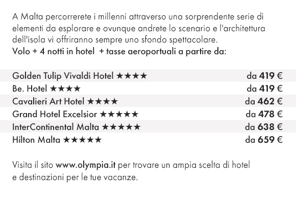 Scopri Malta con Olympia Viaggi e prenota i nostri migliori hotel!