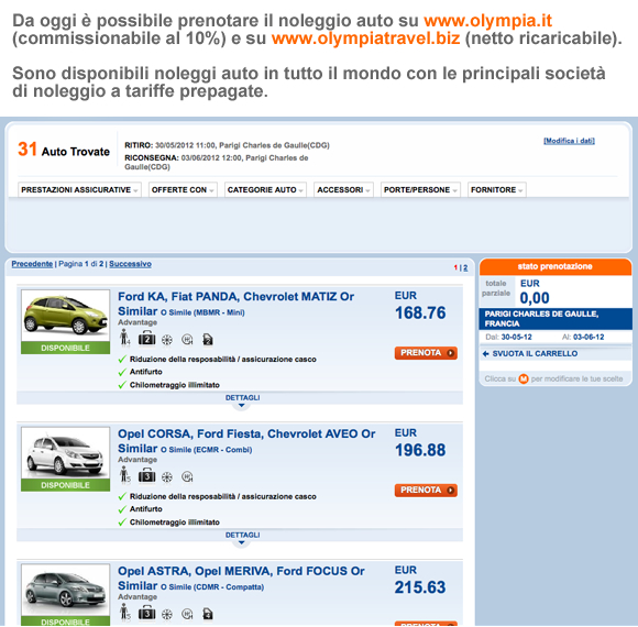 Novità Olympia Viaggi