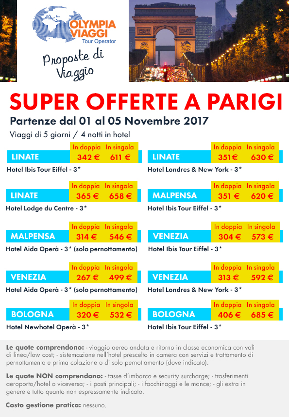 Proposte di Viaggio, Super Offerte a Parigi