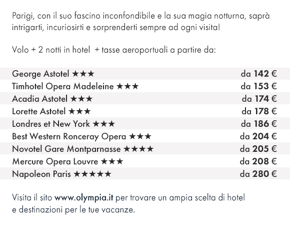 Scopri Parigi con Olympia Viaggi e prenota i nostri migliori hotel!
