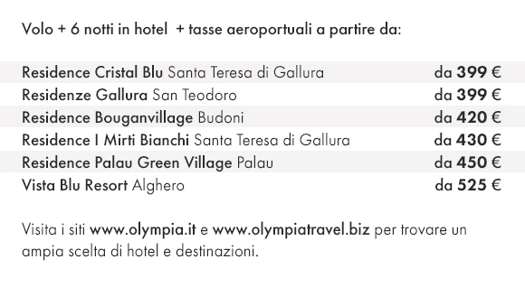 SARDEGNA - Prenota Volo e Hotel con Olympia Viaggi!