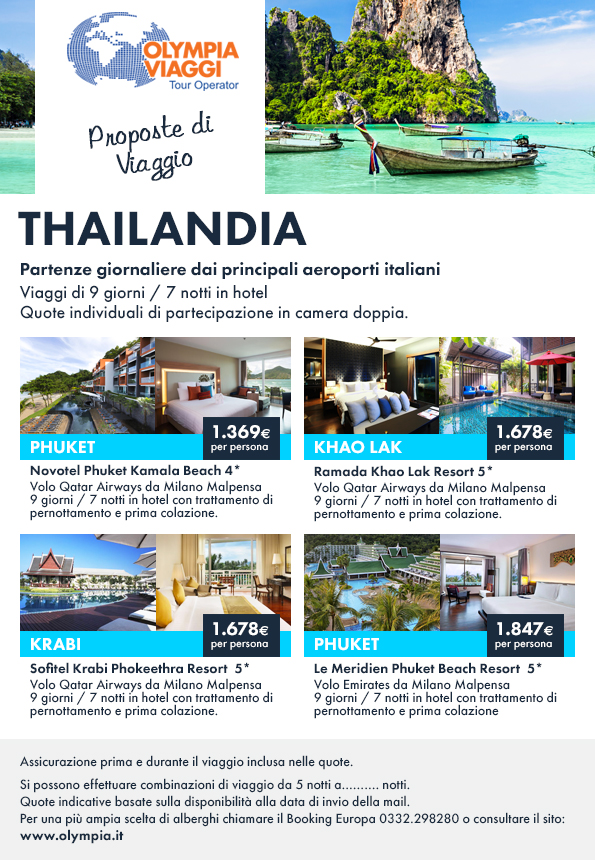 Proposte di Viaggio, offerte speciali mare Thailandia