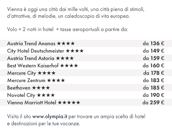 Scopri Vienna con Olympia Viaggi e prenota i nostri migliori hotel!